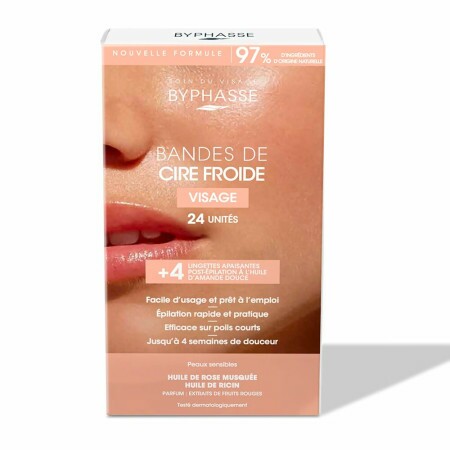 Bandes De Cire Froide Visage & Zones Délicates Peaux Sensibles (20 bandes + 4 lingettes) 