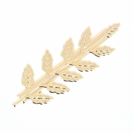 Barrette Feuille Doré 