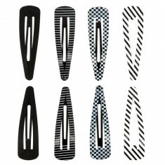 8 Barrettes Clic-clac à Motif 