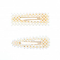 Barrettes Clic-Clac en Perles x2