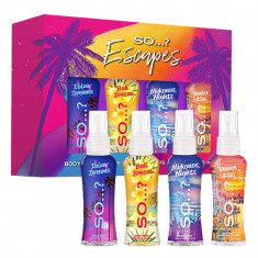 Coffret 4 Mini Brumes Escape 50ml - Ibiza, Bali, Mykonos, Venice