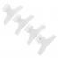 Pinces Crocodiles x4 : Blanc